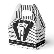 Tuxedo Black and White Dots Wedding