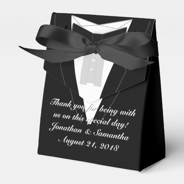 Tuxedo Black Bowtie Geschenkschachtel (Vorderseite)