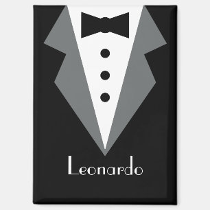 Tuxedo Black Krawatte Personalisiert Magnet
