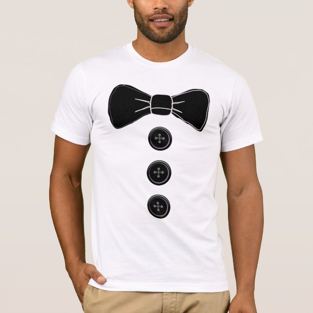 Tuxedo Bow Krawatte MENS T - Shirt (Vorderseite)
