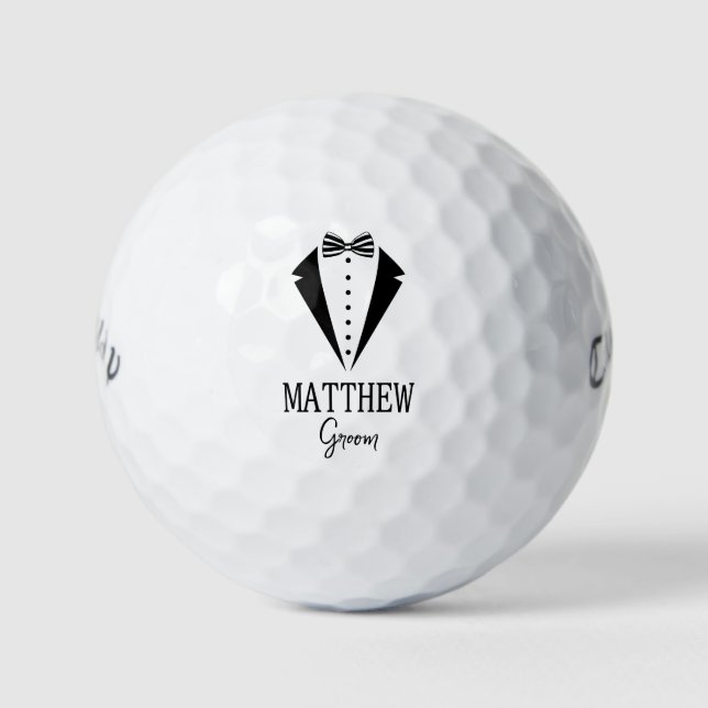 Tuxedo Bräutigam Golfball (Vorderseite)