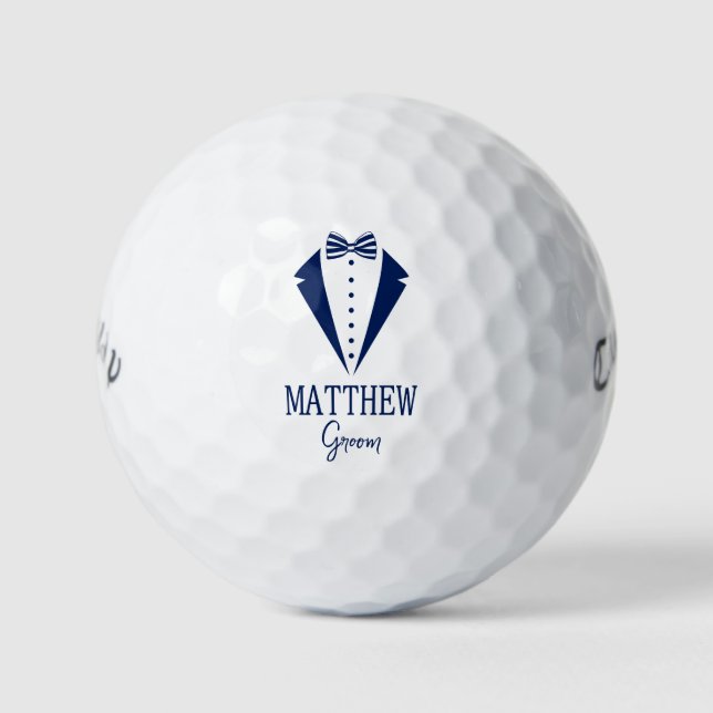 Tuxedo Bräutigam Golfball (Vorderseite)