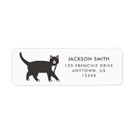 Tuxedo Cat Address Label