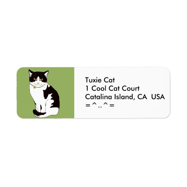 Tuxedo Cat Address Labels (Vorne)