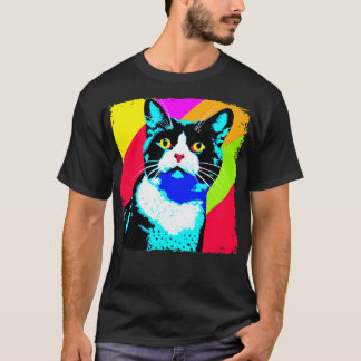 Tuxedo Cat Art Cat Lover Geschenk 4 T-Shirt