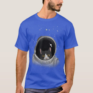 Tuxedo Cat Astronaut Astronomin Cat T-Shi T-Shirt