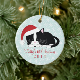 Tuxedo Cat Custom Weihnachtsschmuck
