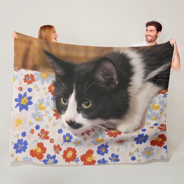 Tuxedo Cat Fleecedecke (Beispiel)