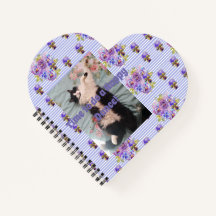 Tuxedo Cat Funny Niedlich Floral Happy Dance Noteb
