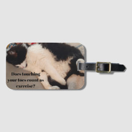 Tuxedo Cat Funny Zitat Schwarze und Weiße Katzen M Gepäckanhänger