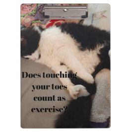 Tuxedo Cat Funny Zitat Schwarze und Weiße Katzen M Klemmbrett