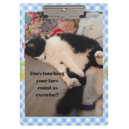 Tuxedo Cat Funny Zitat Schwarze und Weiße Katzen M Klemmbrett