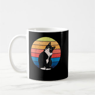 Tuxedo Cat Geschenk Retro Farben für Tierfreunde Kaffeetasse