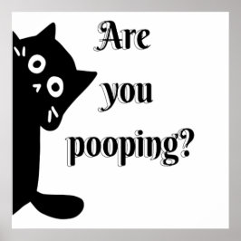 Tuxedo CAT kacke Sie Badezimmer Poster