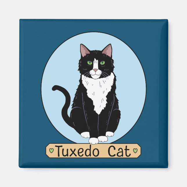 Tuxedo Cat Magnet (Vorne)