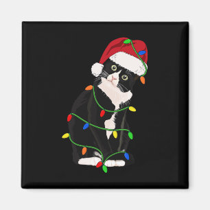 Tuxedo Cat Meow Santa Tuxie Weihnachtsbaumleuchten Magnet
