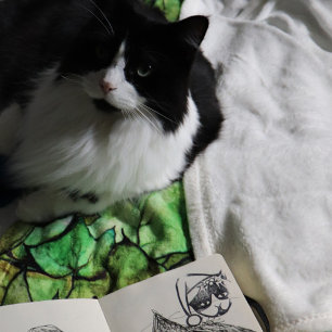 Tuxedo Cat Merry Christmas Gummistempel