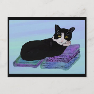 Tuxedo Cat Nickerchen Postkarten