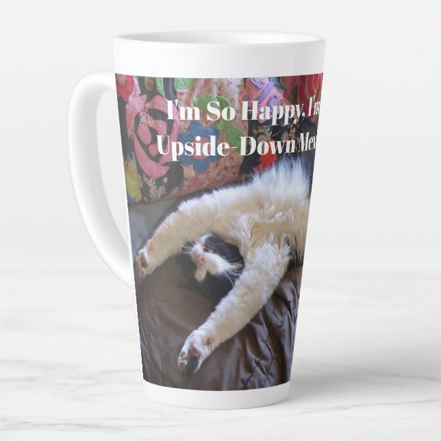 Tuxedo Cat Niedlich machen mexikanische Wave Funny Milchtasse (Linke Ecke)