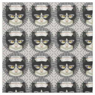 Tuxedo Cat Nurse Stoff