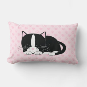 Tuxedo Cat {pink} Lendenkissen