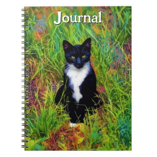 Tuxedo Cat Pop Art Journal Notizblock