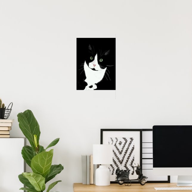 Tuxedo Cat Poster (Heimbüro)