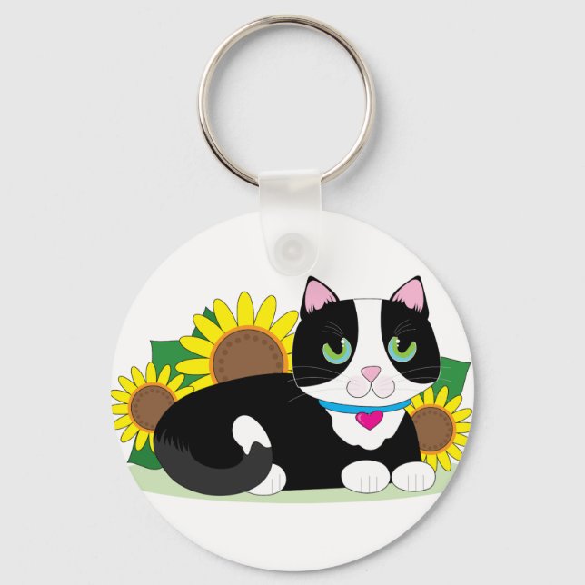 Tuxedo Cat Schlüsselanhänger (Vorderseite)
