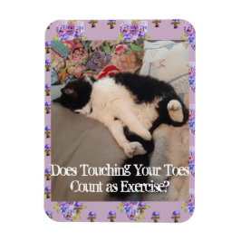 Tuxedo Cat Sleeping Funny Zitat Katzen Magnet