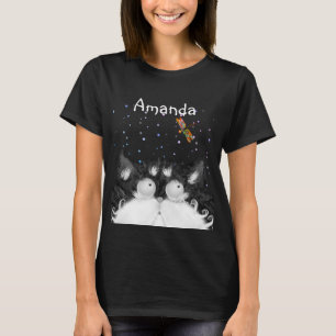 Tuxedo Cat surpris par le T-shirt Dragonfly (Dark)