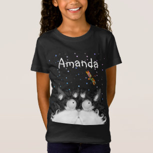 Tuxedo Cat überrascht von Dragonfly (Dark) T - Shi T-Shirt