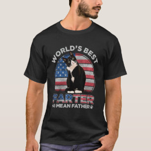 Tuxedo Cat Worldu2019s Best Farter I Gemein Father T-Shirt