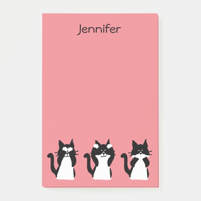 Tuxedo Cats | Drei weiße Kätzchen Post-it Klebezettel (Vorderseite)