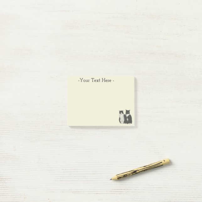 Tuxedo Cats Post-it Klebezettel (Auf Schreibtisch)