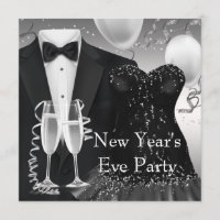 Tuxedo Champagne Confetti Black Krawatte Party