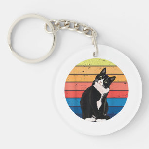Tuxedo Chat Cadeau Couleurs rétro pour Amoureux de