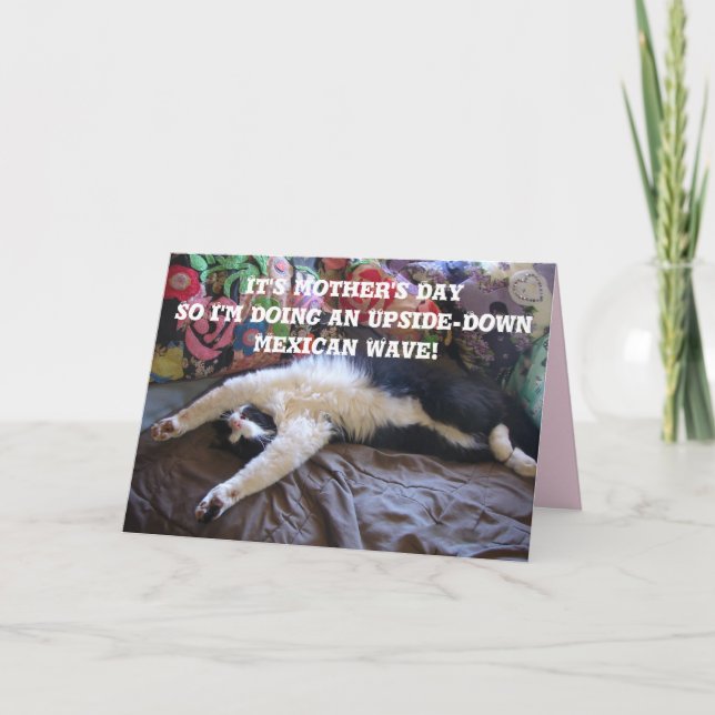Tuxedo Chat Funny Mexique Wave Mothers Carte de jo (Devant)