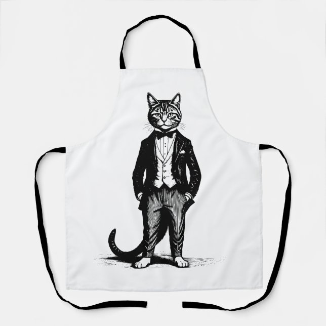 Tuxedo Classy Cat Schürze (Vorderseite)