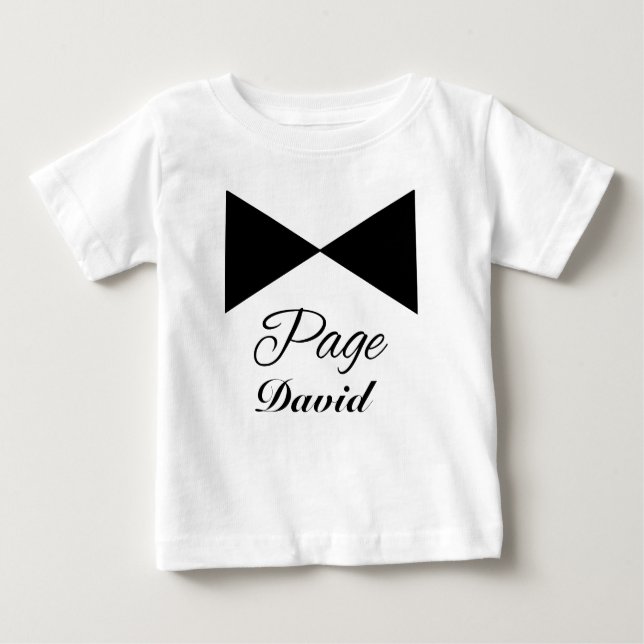Tuxedo Cravate Page personnalisable Boy Tshirt (Devant)