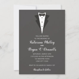 Tuxedo Einladungen (Schwarz & Weiß Tuxedo Hochzeit