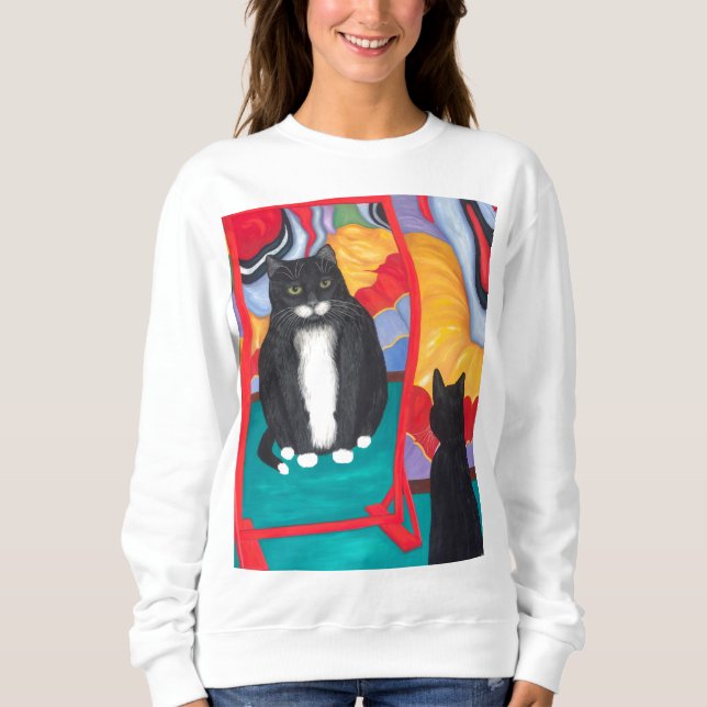 Tuxedo Fun House Fat Cat Sweatshirt (Vorderseite)