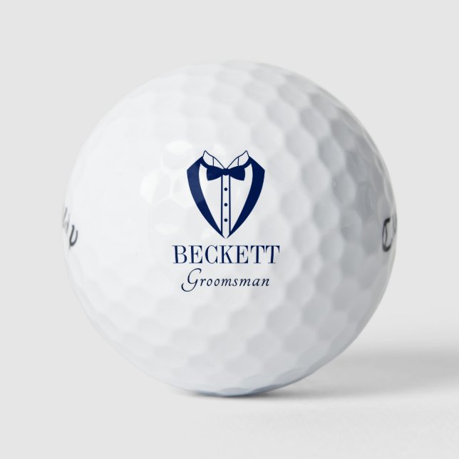 Tuxedo Groomsman Golfball (Vorderseite)