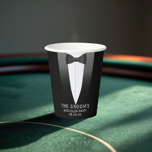 Tuxedo Hochzeit der Groom Bachelor Party Paper Cup Pappbecher