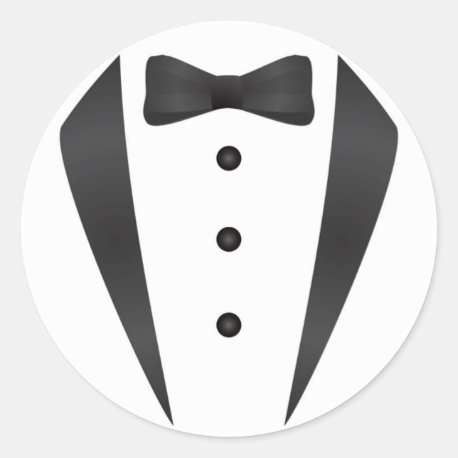 Tuxedo Hochzeitsgeschenke und Requisiten für Bräut Runder Aufkleber (Vorderseite)
