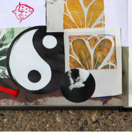 Tuxedo Kat Kitty Cats Schwarz-Weiß Caturday Runder Aufkleber