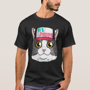 Tuxedo Katze 1 Mama Kitten Mütter Tag T-Shirt
