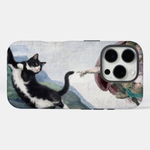 Tuxedo-Katze berührt die göttliche Pfote           iPhone 16 Pro Hülle