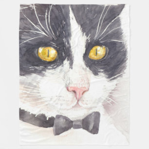 Tuxedo-Katze Fleecedecke