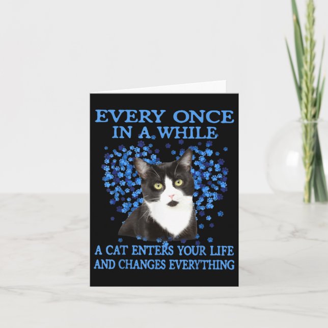 Tuxedo Katze immer und immer, wenn eine Katze in I Karte (Vorderseite)