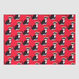 Tuxedo Katze in Bowtie: zu Weihnachten  Seidenpapier